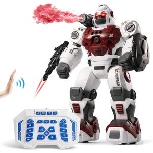 Robot Gesture Sensing Remote Control Programmable with Spray Flame Toy Gift